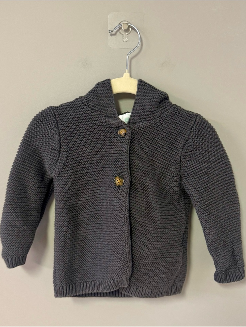 Joe Fresh Charcoal Knit Button Cardigan